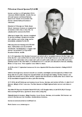 A preview of a PDF biography for Spencer, Norman Vincent